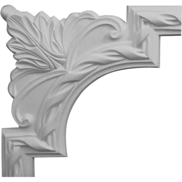 Ekena Millwork 9 3/8"W x 9 3/8"H Valeriano French Ribbon Panel Moulding Corner (matches moulding PML02X00VA) PML09X09VA - main